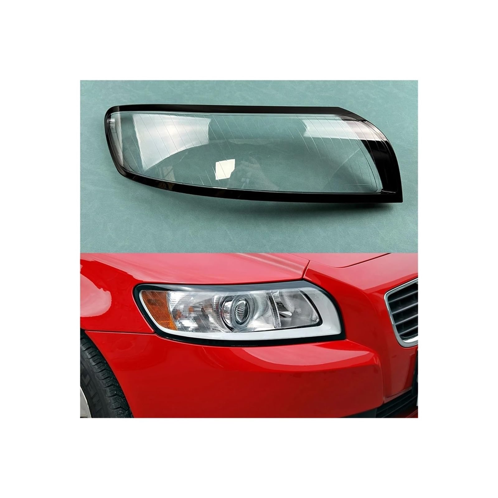 Kompatibel for Volvo S40 2007~2012 Front Scheinwerfer Transparente Abdeckung Lampenschirm Lampe Shell Masken Scheinwerfer Schatten Objektiv glas(Right) von RoOfys