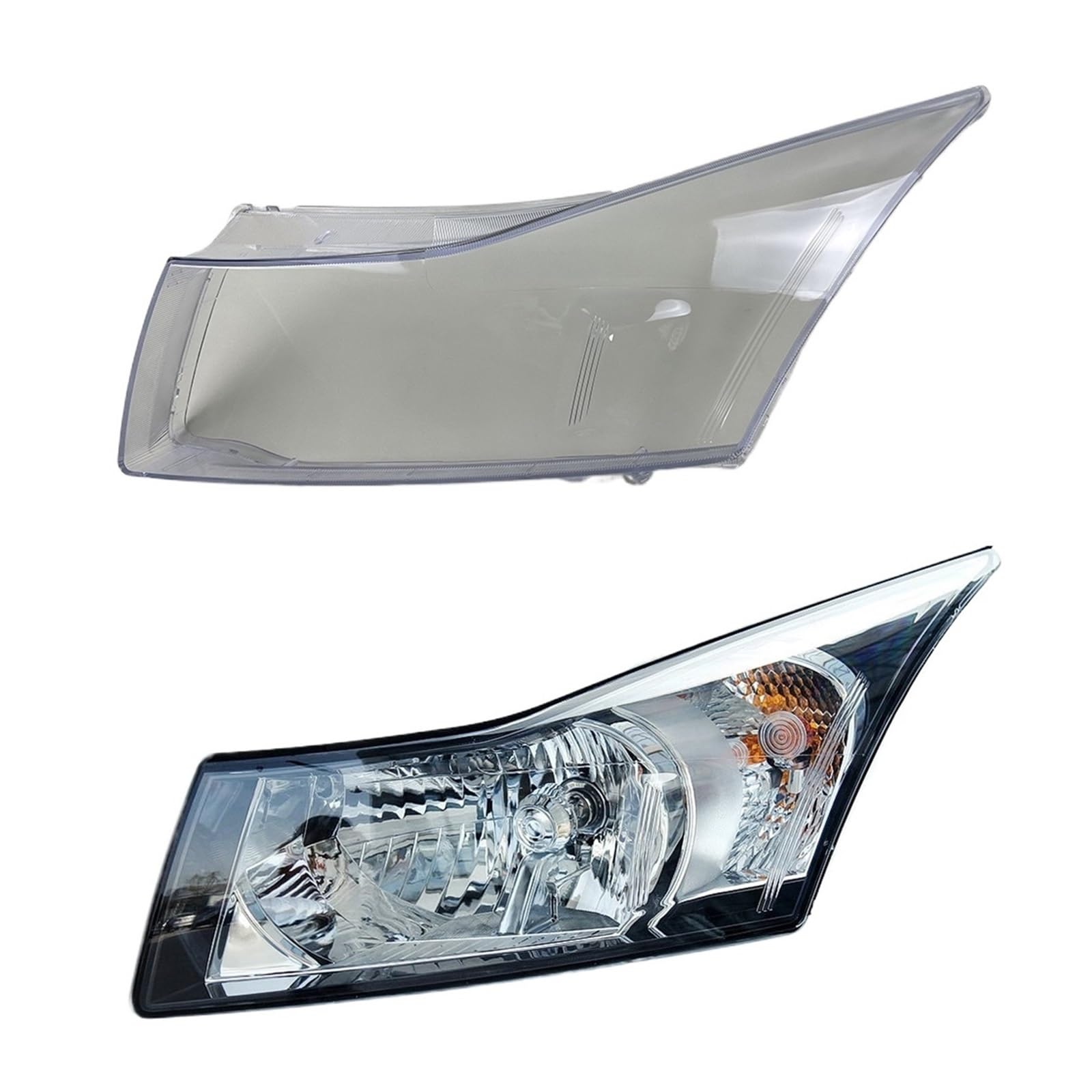 Scheinwerfer Abdeckung Objektiv Transparent Lampenschirm Scheinwerfer Shell Plexiglas Kompatibel for Chevrolet Kompatibel for Cruze 2008-2014(Left) von RoOfys