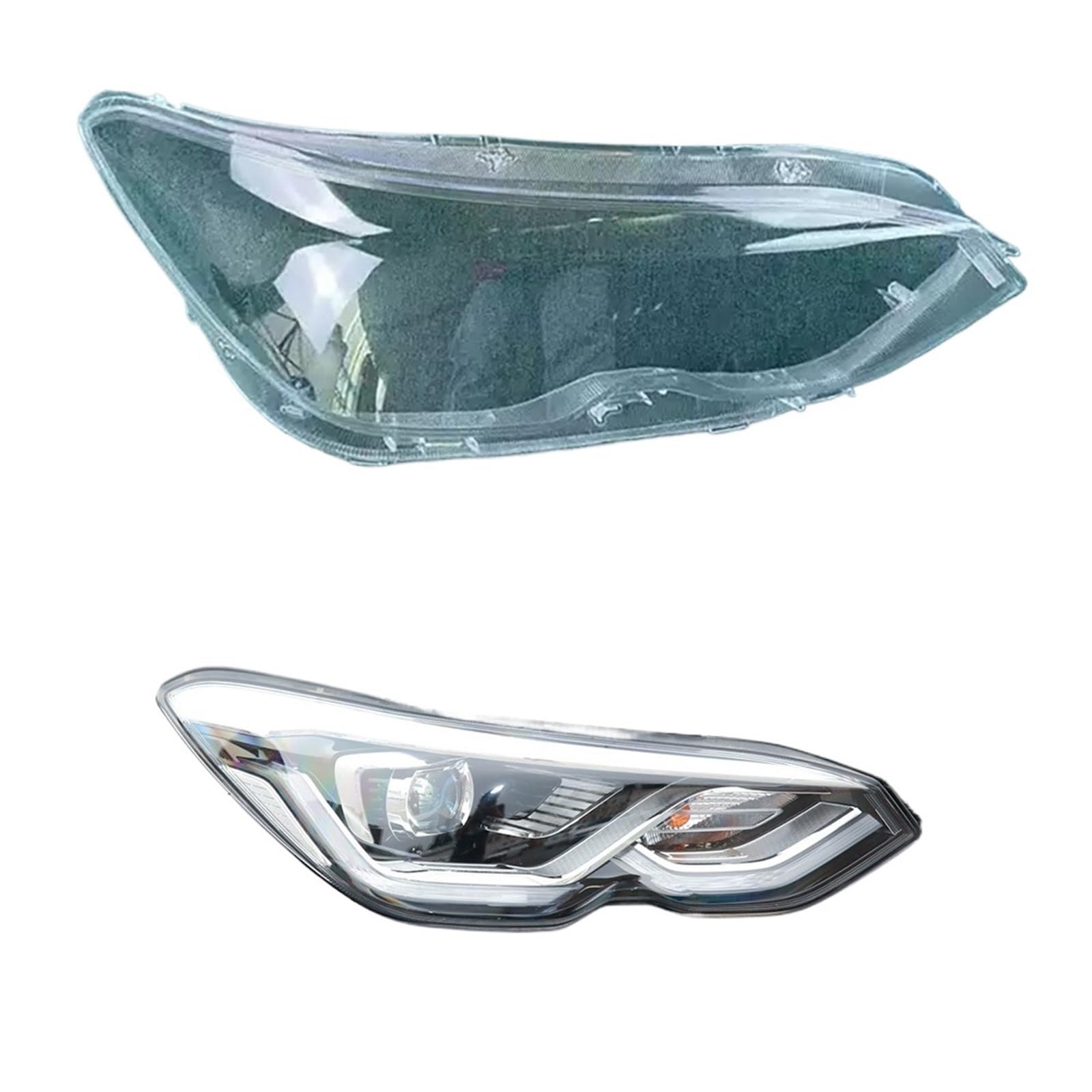 Scheinwerfer Transparente Abdeckung Scheinwerfer Shell Lampenschirm Objektiv Lampe Schatten glas Kompatibel for Chevrolet Orlando 2018 2019 2020(Right) von RoOfys