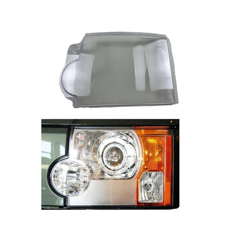 Scheinwerferabdeckung, Scheinwerferschale, transparente Linse, glas, Ersatz for Lampenschirm, kompatibel mit Land Rover, kompatibel mit Discovery 3 2004–2009(Left) von RoOfys