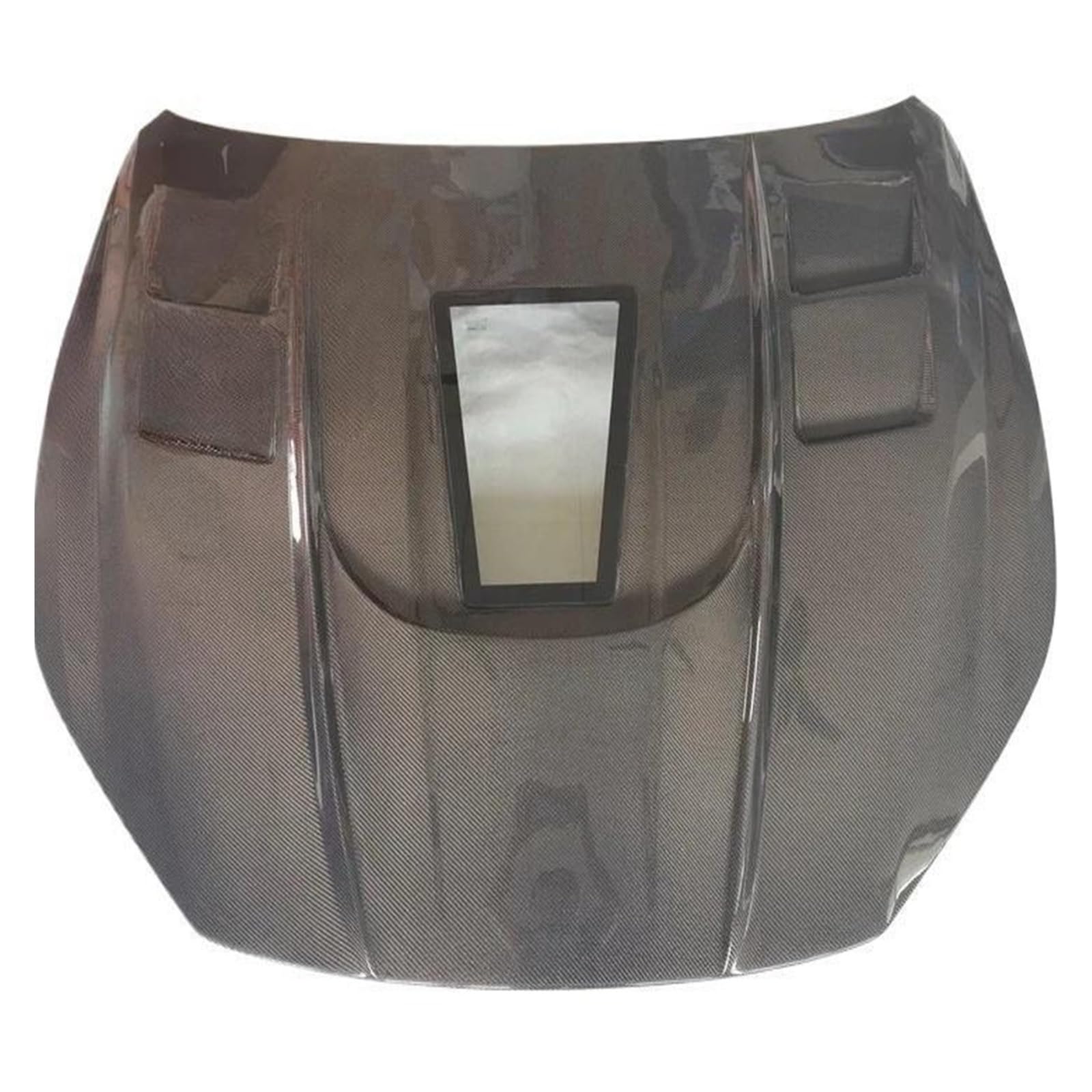 Transparente Frontstoßstange aus echtem Carbonfaser, Motorhaube, Entlüftungsabdeckung for Motorhaube, kompatibel mit Maserati, kompatibel mit Ghibli 2014–2022(Double-sided carbon) von RoOfys