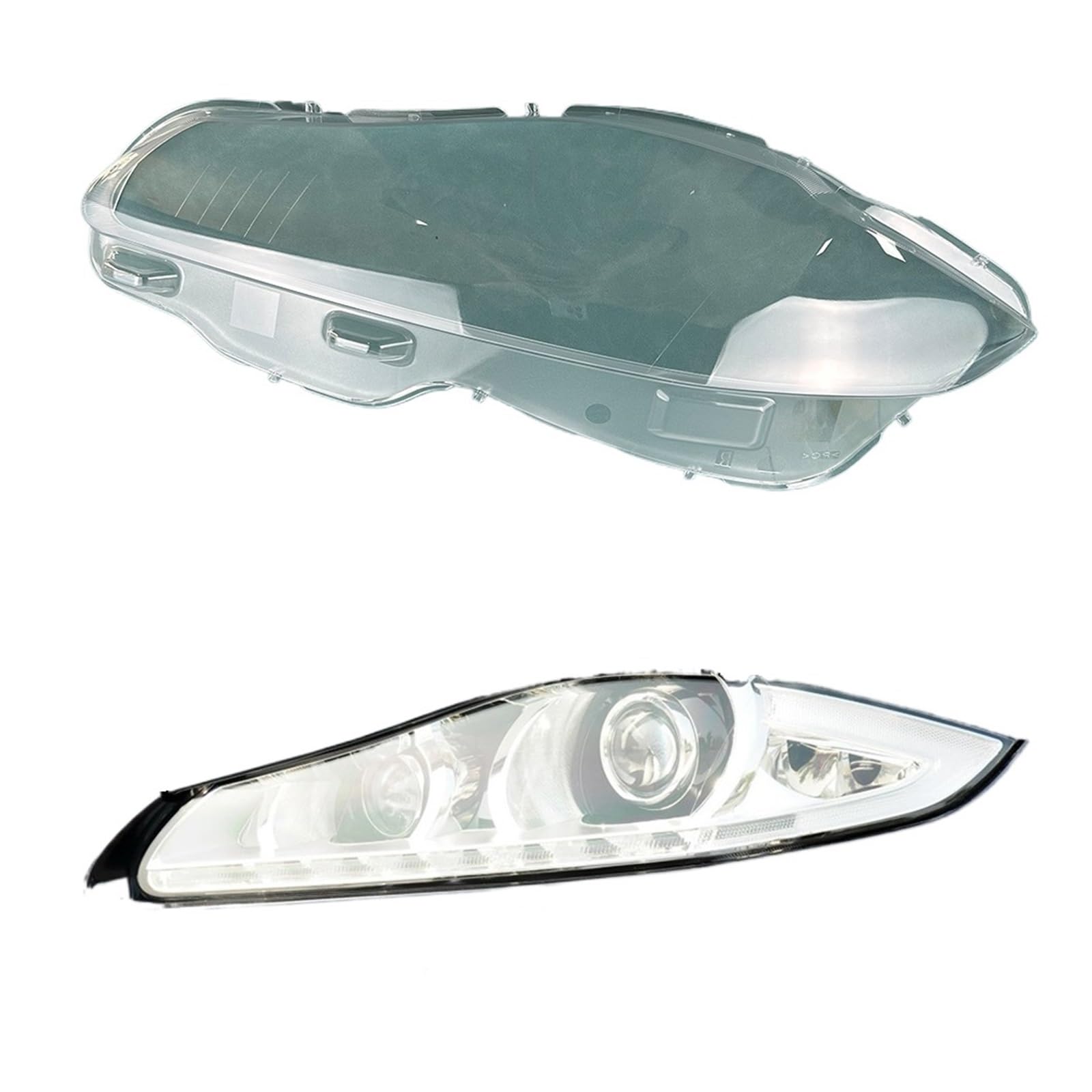 Transparente Lampenschirm-Scheinwerferschale, glas, Autoteile, kompatibel for Jaguar, kompatibel for XJ XJL 2010–2019, Scheinwerfer-Objektivabdeckung(Left) von RoOfys