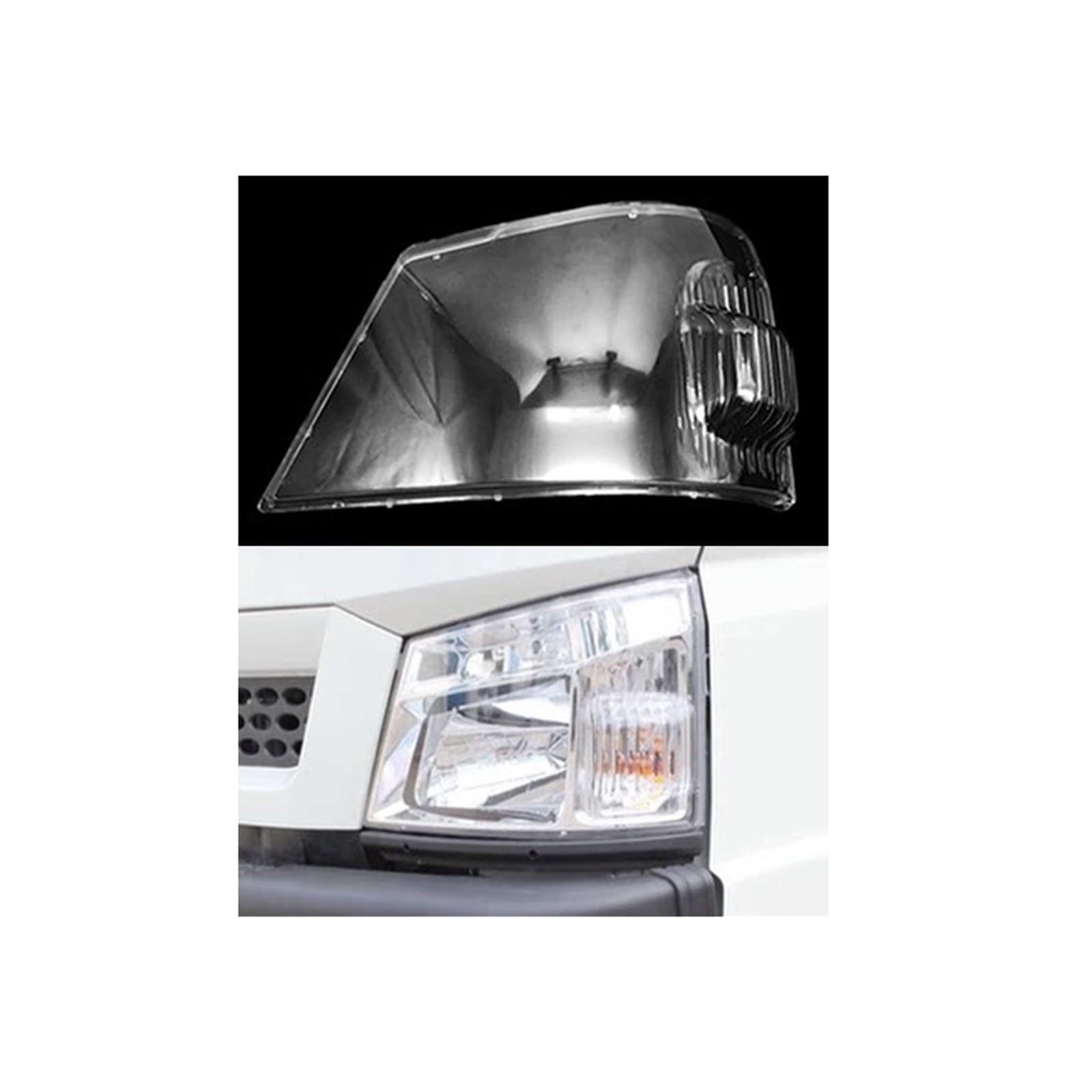 Vorne Auto Scheinwerfer Abdeckung Kompatibel for JMC Kaiyun Auto Scheinwerfer Kappen Lampenschirm Lampcover Kopf Lampe Licht Abdeckungen Glas Objektiv Shell(Left) von RoOfys