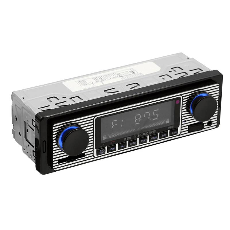 Auto-Stereo-Audiosysteme FM-Player 5513 1 Din Bluetooth-kompatibler 4.0 USB 2.0 FM Radio AUX-Eingang Fernbedienung Auto MP3-Player Schwarz von Roadoor