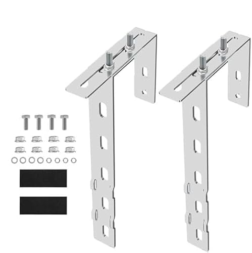 2Pcs Einstellbare Balkonkraftwerk Halterung, Edelstahl Solarmodul Halterung Balkon Solarpanel Halterung für Balkon und Flachdach Geländer von Roadtime