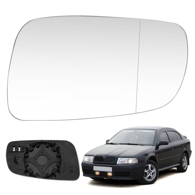 Beheiztes Spiegelglas, Außenspiegelglas Beheizt Kompatibel mit Seat Ibiza MK3 2002-2008/ Skoda Octavia MK1 1996-2004, Rückspiegel Glas Beheiztes (Octavia MK1-Left) von Roadtime