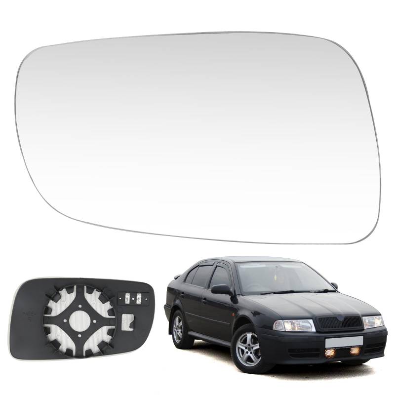 Beheiztes Spiegelglas, Außenspiegelglas Beheizt Kompatibel mit Seat Ibiza MK3 2002-2008/ Skoda Octavia MK1 1996-2004, Rückspiegel Glas Beheiztes (Octavia MK1-Right) von Roadtime