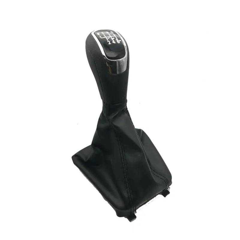 Robinsys [Replacement] 5-Gang-6-Gang-Auto-Schaltknäufe mit Giator-Ledermanschette for Skoda for Superb II for Yeti 2008 2009 2010 2011 2012 (6speed) von Robinsys