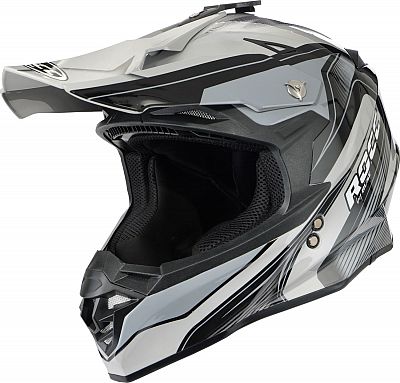 Rocc 713, Motocrosshelm - Grau/Schwarz - XS von Rocc