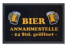 Türmatte Bier Annahmestelle ... Fußmatte, Fußabtreter, Schmutzmatte von Rockbites