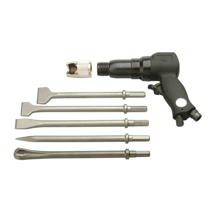 Rodcraft RC5150 Werkzeug-Set: Druckluft Meißelhammer RC5150 für Stein/Beton, inkl. 1x Rodcraft RC5100 Meißelhammer, HEX 11 mm, 6 J Schlagkraft, 3000 Schläge/Minute, mit 5 Meißel und Koffer von Rodcraft