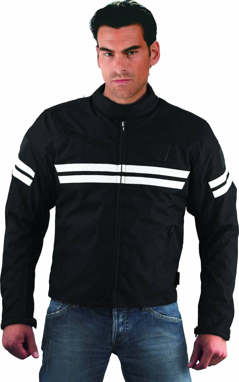 Römer Ascot Motorradjacke Textil, Schwarz/Weiß, Größe XL von Römer