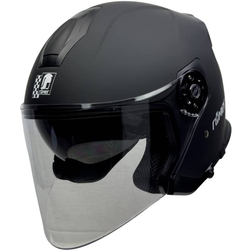 Römer Helmets Motorradhelm Koblenz, Matt Schwarz, Größe S von Römer