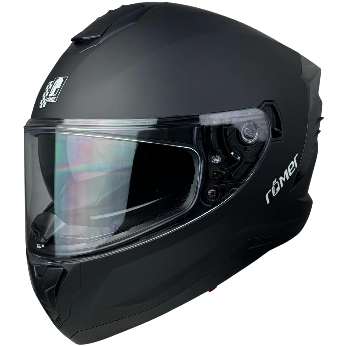 Römer Integralhelm RR20170 - Motorradhelm mit Sonnenvisier, schwarzmatt, Gr. S von Römer