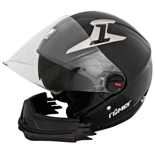 Römer Motorradhelm Stuttgart RR 210i Hybrid, schwarz, XXL, 210206 von Römer