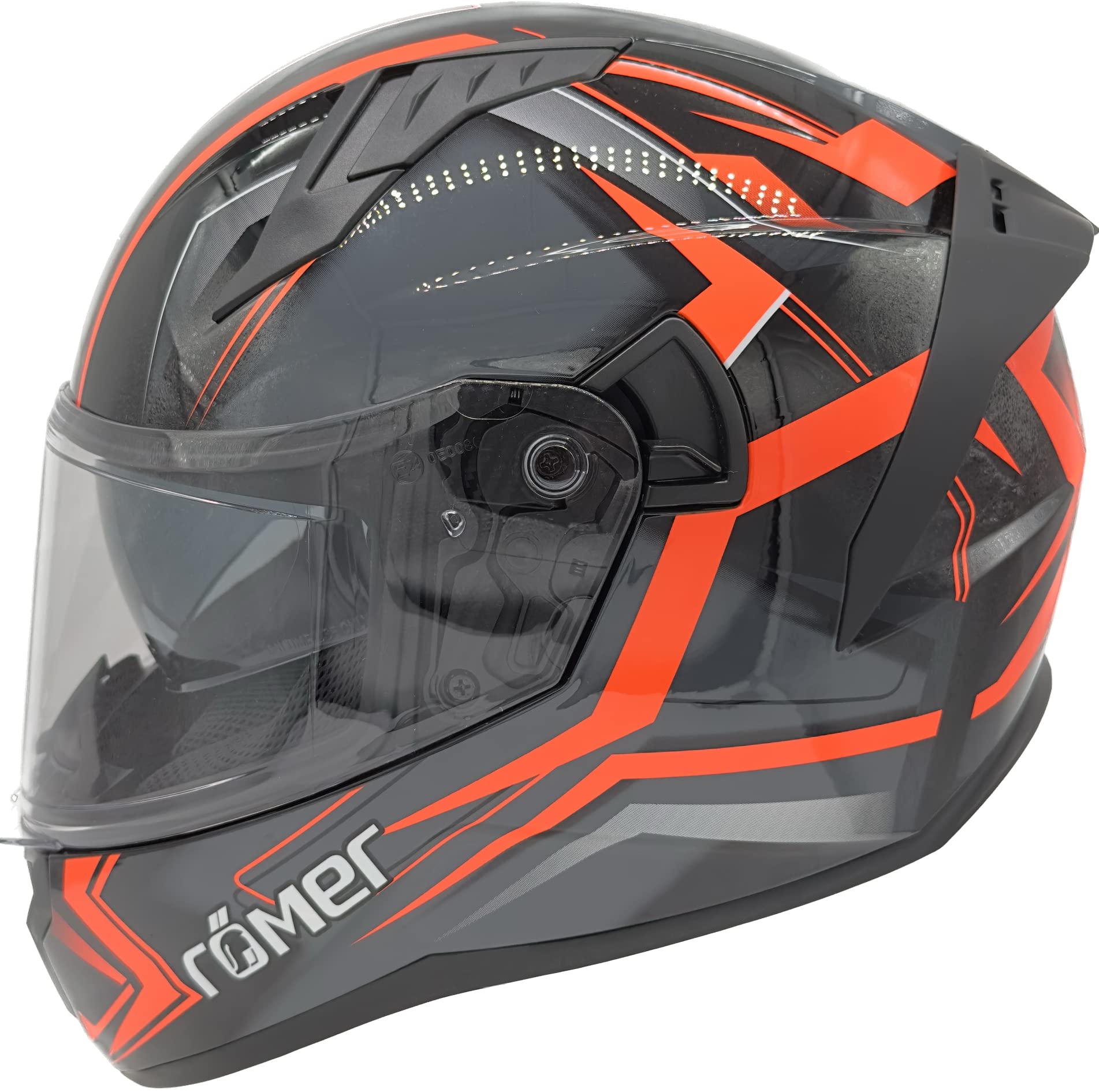 Roemer Motorradhelm mit integriertem Sonnenvisier, ECE Integralhelm mit Sonnenblende, Mopedhelm von Römer