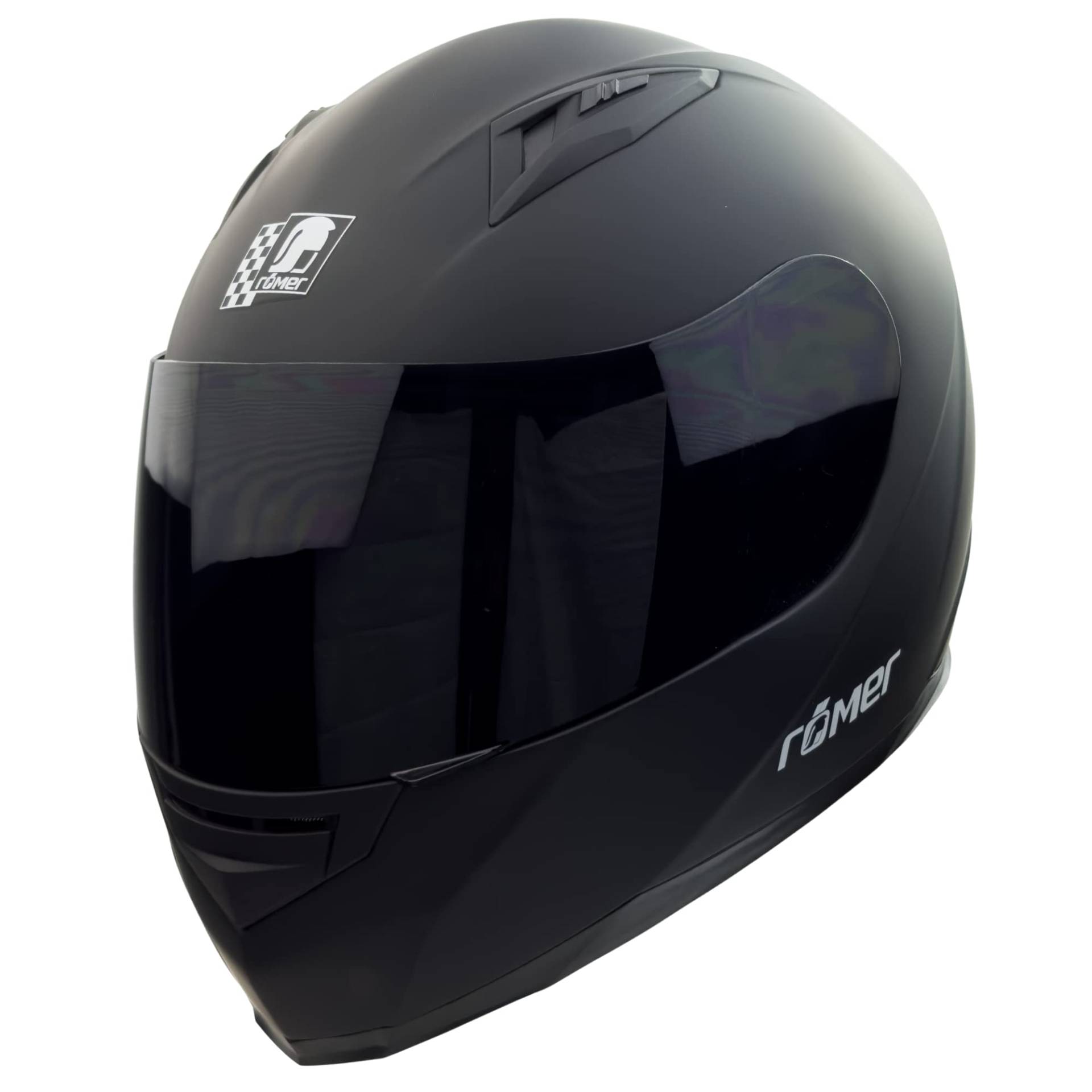 Römer moderner Integralhelm alltagstauglicher Motorradhelm für Damen und Herren, Matt Schwarz, Größe S von Römer