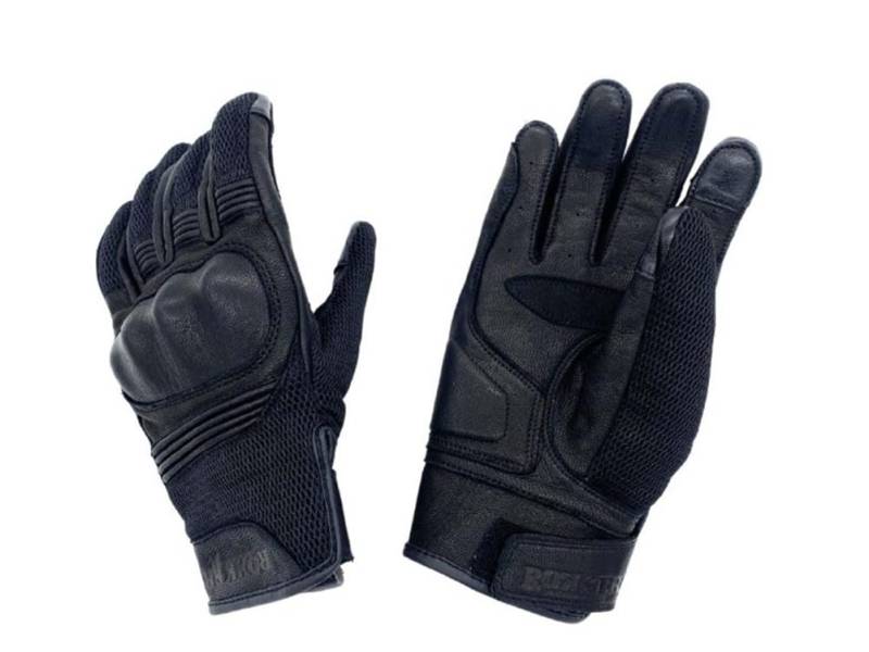 Rokker Austin Mesh Motorrad Handschuhe, schwarz, M von Rokker