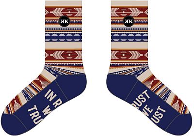 Rokker Boho Trust, Socken Unisex - Beige/Blau/Rot - 40-43 EU von Rokker