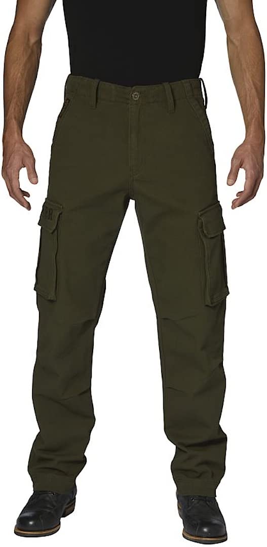 Rokker Cargo Motorrad Textilhose, Oliv, 32 von Rokker