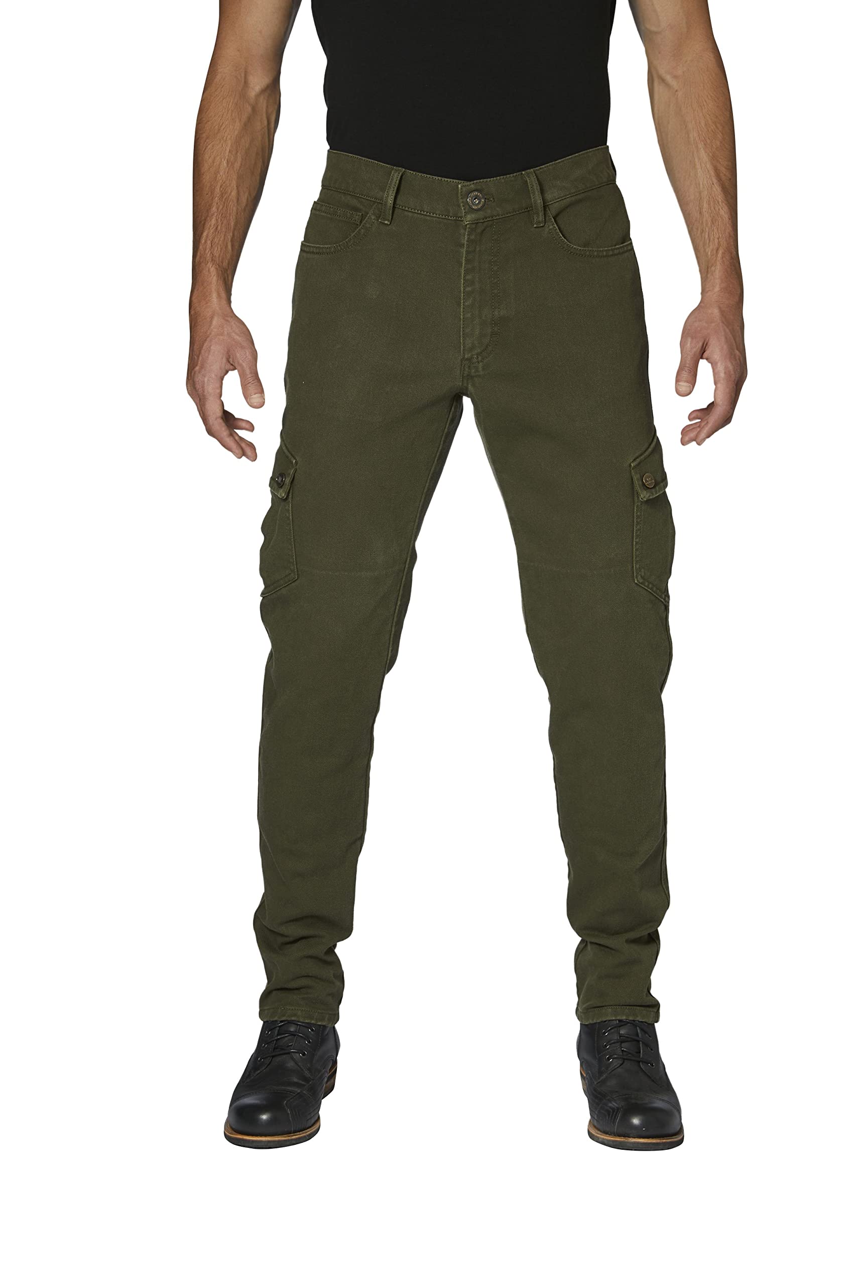 Rokker Cargo Slim Motorrad Textilhose (Oliv,34) von Rokker