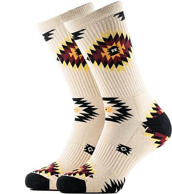 Rokker Kelim Rokk, Socken Unisex - Beige/Rot/Schwarz - 40-43 EU von Rokker