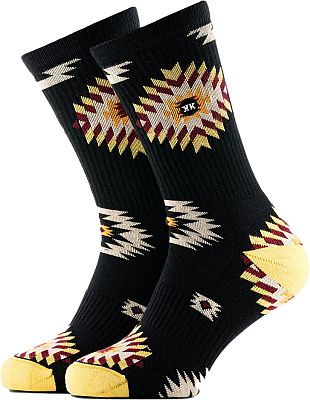 Rokker Kelim Rokk, Socken Unisex - Schwarz/Beige/Rot - 40-43 EU von Rokker