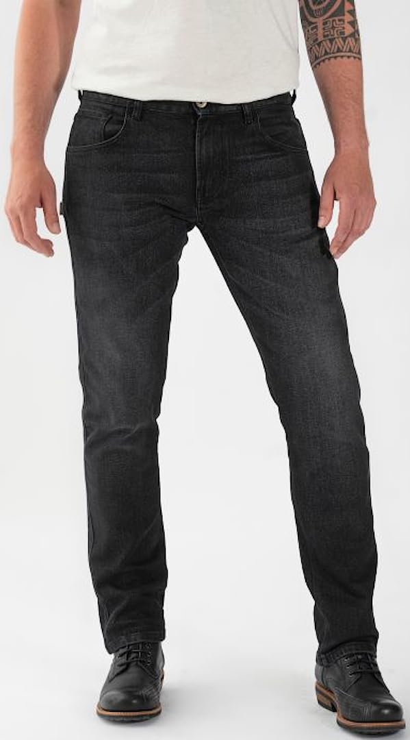 Rokker Rokkertech Tapered Slim Black Motorradjeans, schwarz, 31 von Rokker