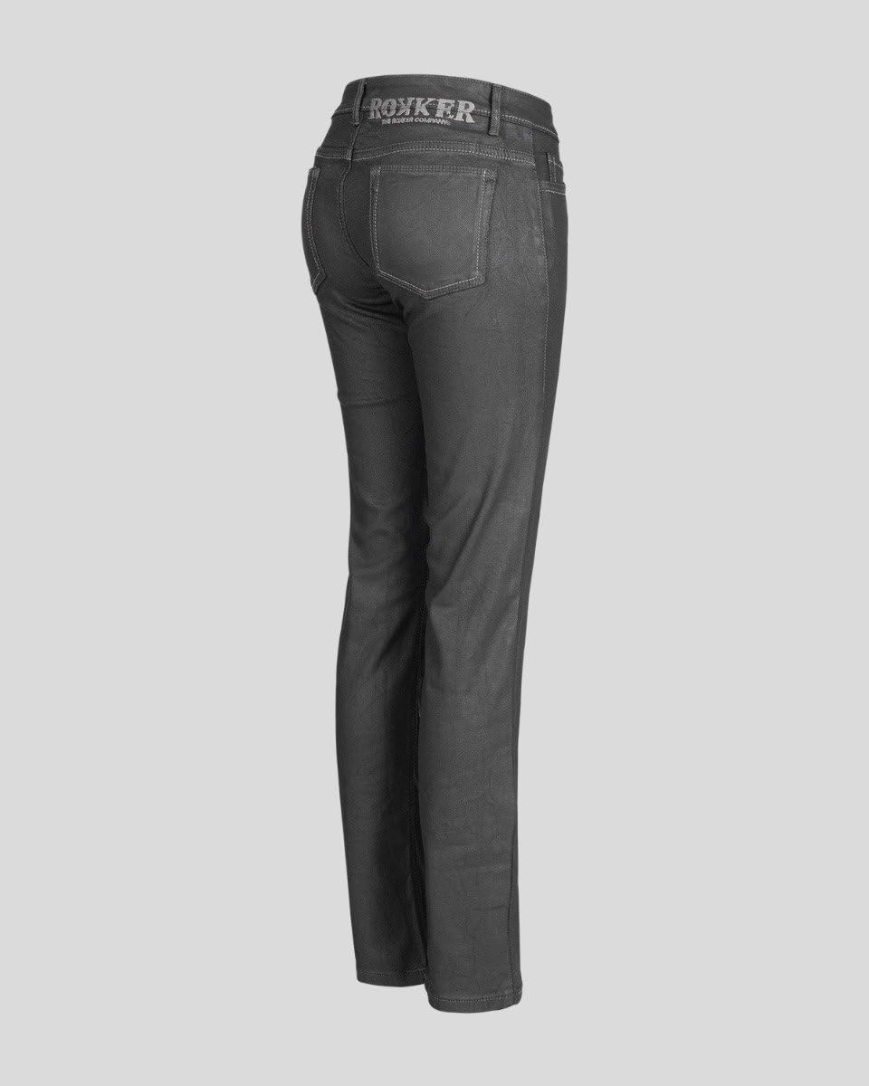 Rokker Tech Mid Straight Damen Motorradjeans, schwarz, Short 36 von Rokker