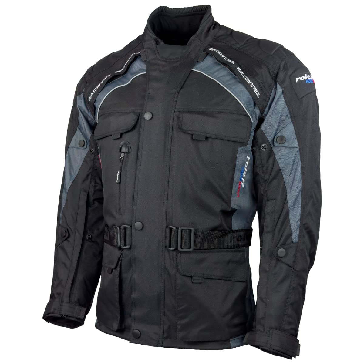 Motorradjacke Herren mit CE Protektoren Regenmembrane Thermofutter Textil Motorrad Jacke von Roleff Racewear