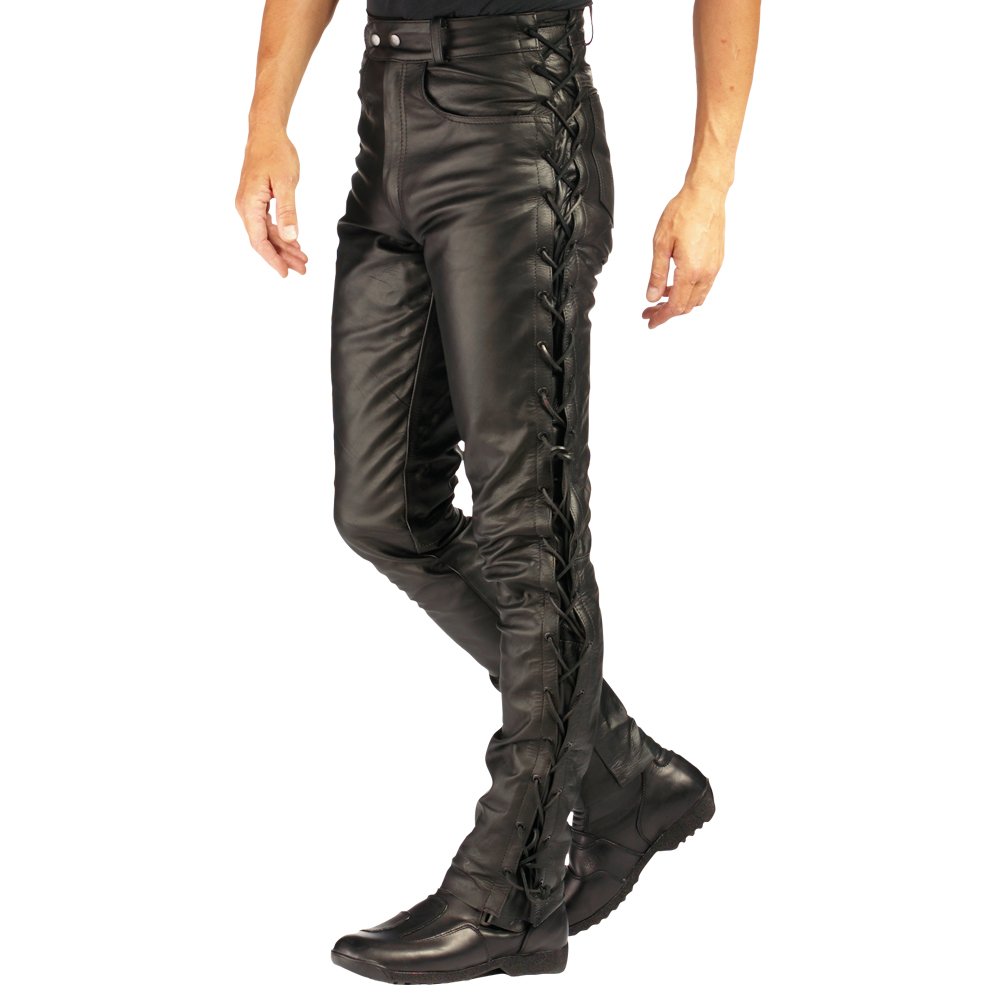 Roleff 354 Racewear mit Lederhose mit seitlicher Schnürung, Schwarz, 54 von Roleff