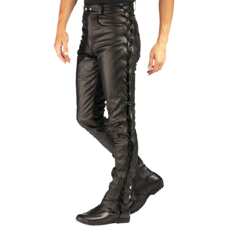 Roleff 354 Racewear mit Lederhose mit seitlicher Schnürung, Schwarz, 54 von ROLEFF