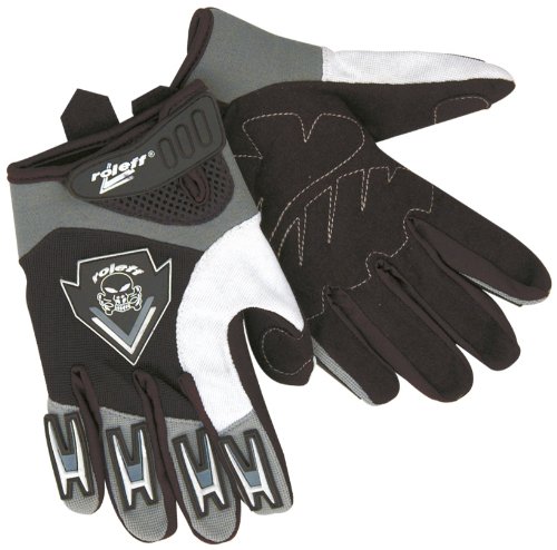 Roleff Racewear Motocross Handschuhe für Kinder, Schwarz/Silber, S von ROLEFF