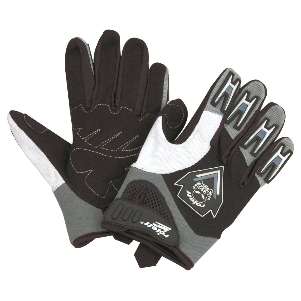 Roleff Racewear Motorradhandschuhe MX/Motocross, Schwarz/Silber, L von Roleff