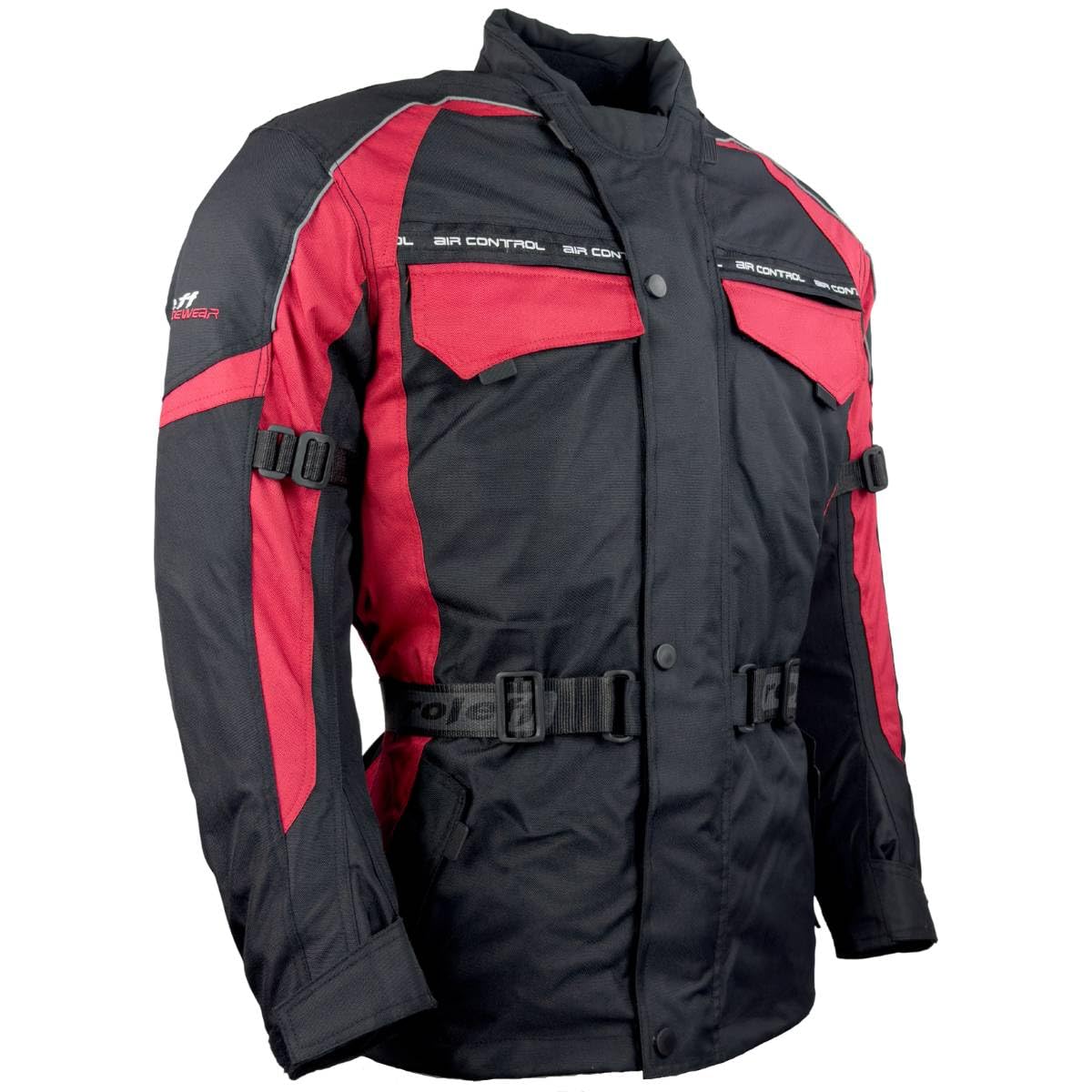 Roleff Racewear Motorradjacke Reno RO 70i, Schwarz/Rot, Größe L von Roleff