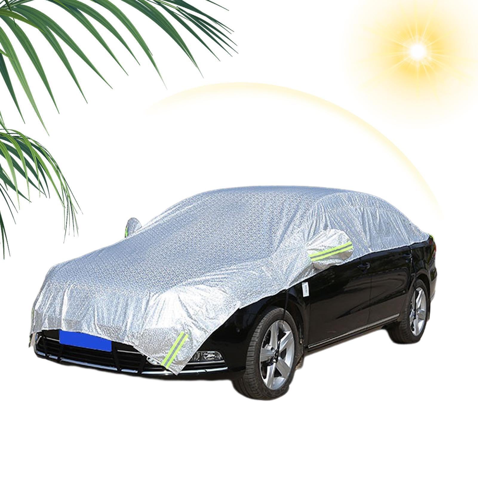 Halber Auto-Sonnenschutz, PE-Folie, Halbschatten, Hlaf Sonnenschutz, Autokarosserie, Schutz vor Sonne, Regen, Staub, Allwetter von Rolempon