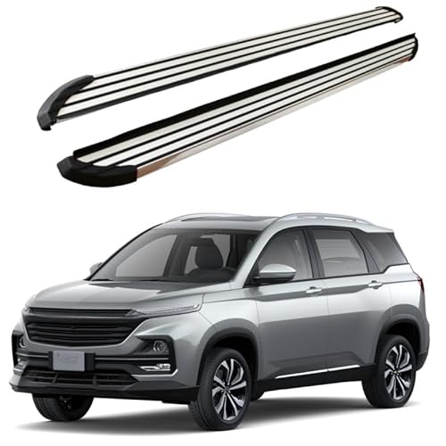 2 x Aluminium-Trittbretter, feste Nerf-Stangen, Seitenstufen mit Halterungen, kompatibel mit Chevrolet Captiva 2024+ (LX) von RollingMotor