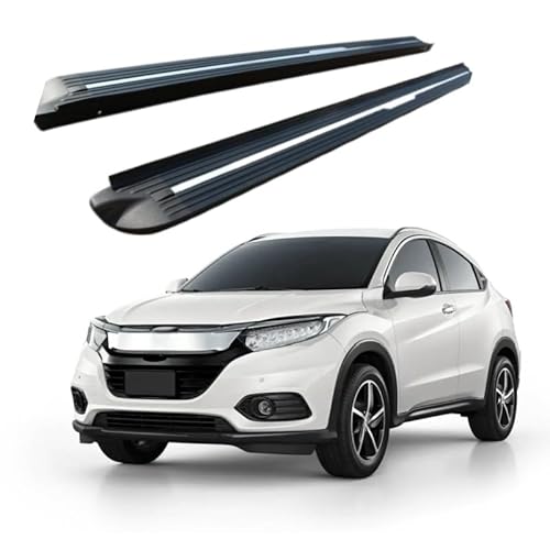 2 x Aluminium-Trittbretter, feste Nerf-Stangen, Seitenstufen mit Halterungen, kompatibel mit Honda HRV 2015–2021 (HJG) von RollingMotor