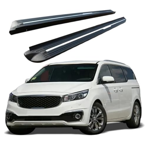 2 x Aluminium-Trittbretter, feste Nerf-Stangen, Seitenstufen mit Halterungen, kompatibel mit KIA Carnival Sedona 2015–2021 (HJG) von RollingMotor