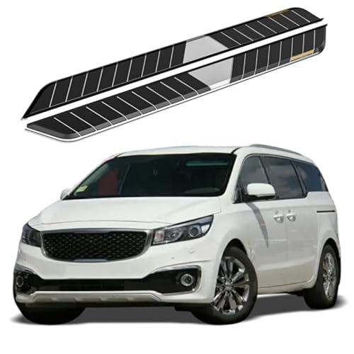 2 x Aluminium-Trittbretter, feste Nerf-Stangen, Seitenstufen mit Halterungen, kompatibel mit KIA Carnival Sedona 2015–2021 (RS) von RollingMotor