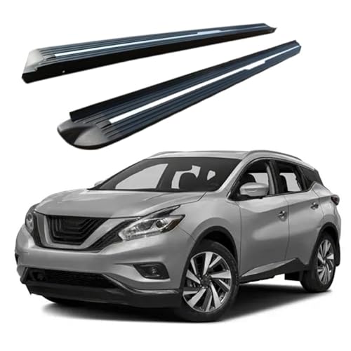 2 x Aluminium-Trittbretter, feste Nerf-Stangen, Seitenstufen mit Halterungen, kompatibel mit Nissan Murano 2015–2024 (HJG) von RollingMotor