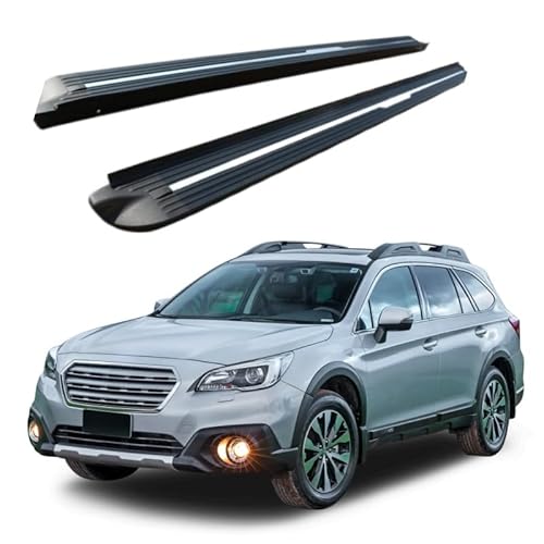 2 x Aluminium-Trittbretter, feste Nerf-Stangen, Seitenstufen mit Halterungen, kompatibel mit Subaru Outback 2020–2021 (HJG) von RollingMotor