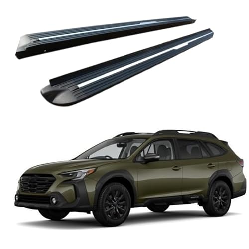 2 x Aluminium-Trittbretter, feste Nerf-Stangen, Seitenstufen mit Halterungen, kompatibel mit Subaru Outback 2022–2025 (HJG) von RollingMotor