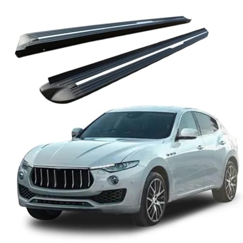 2 x Aluminium-Trittbretter, feste Nerf-Stangen mit Halterungen, kompatibel mit Maserati Levante 2016–2025 (HJG) von RollingMotor