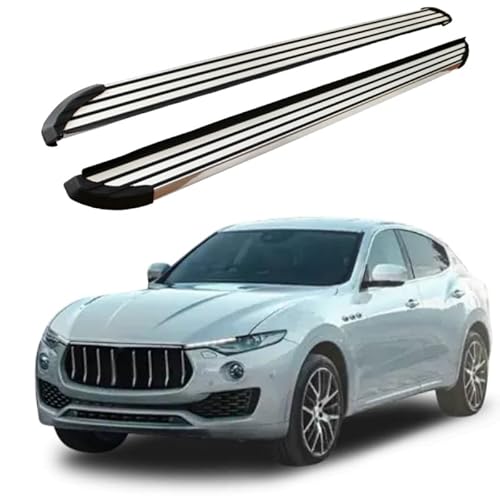 2 x Aluminium-Trittbretter, feste Nerf-Stangen mit Halterungen, kompatibel mit Maserati Levante 2016–2025 (LX) von RollingMotor