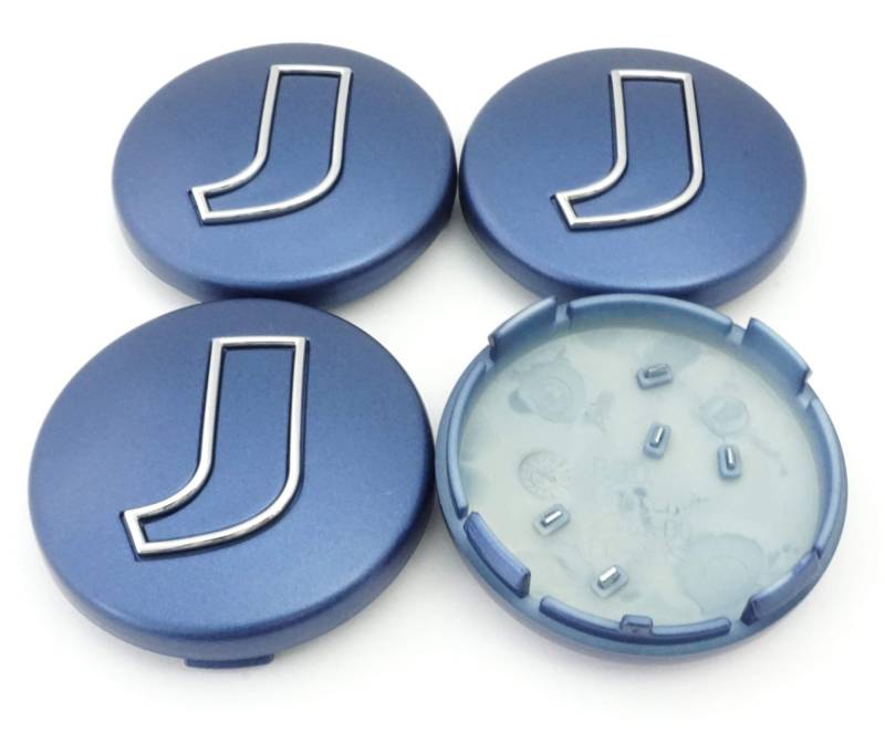 4X Original Rondell Nabendeckel Rod Felgendeckel Kappe Metallic Blau 60mm 2570-00 von RONDELL