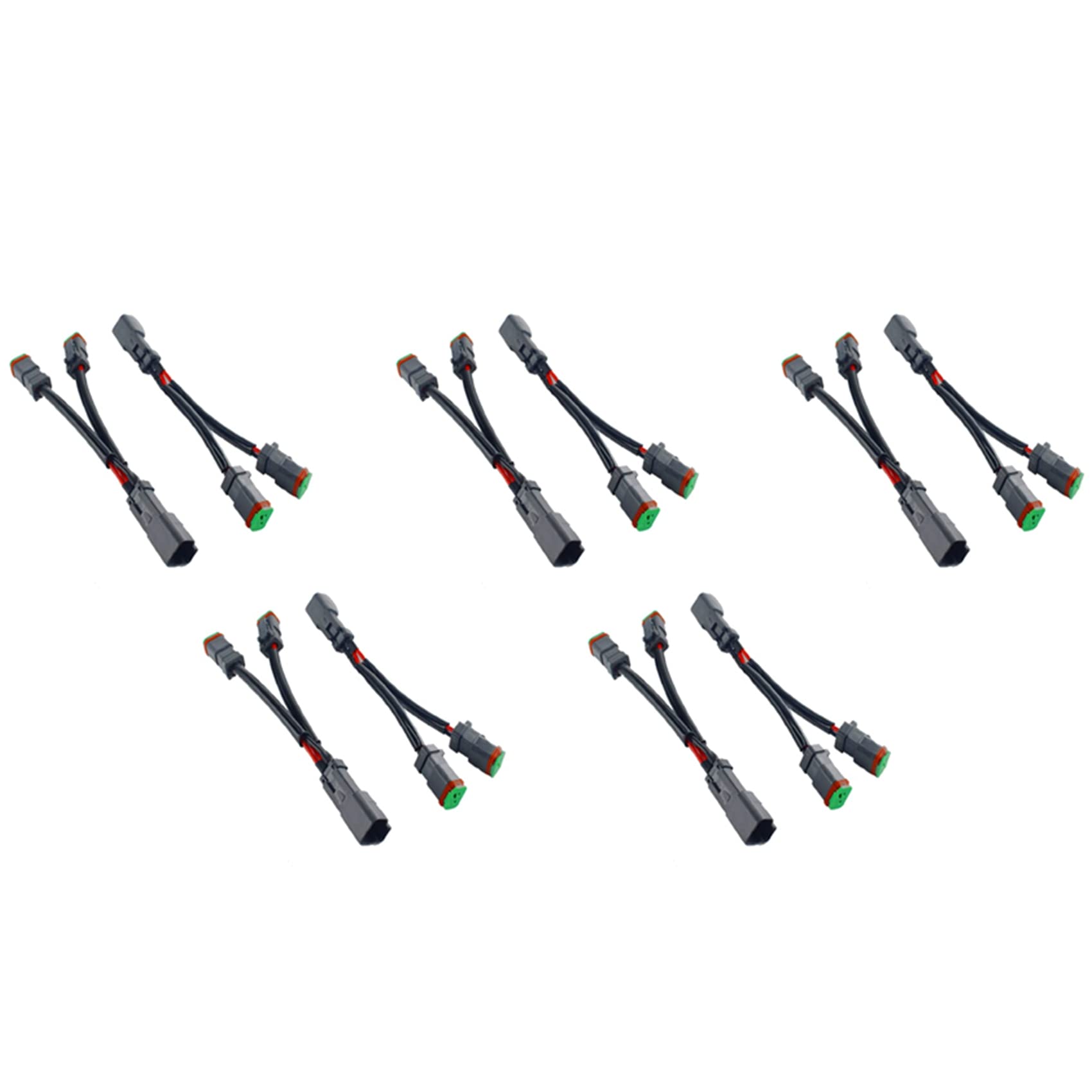 Ronlok 10X Y Typ Kabel Deutsch DT DTP 2 Pin Buchsen Adapter für LED Pod Arbeits Scheinwerfer Nachrüstungs Stecker Kabelbaum, 750076009 von Ronlok