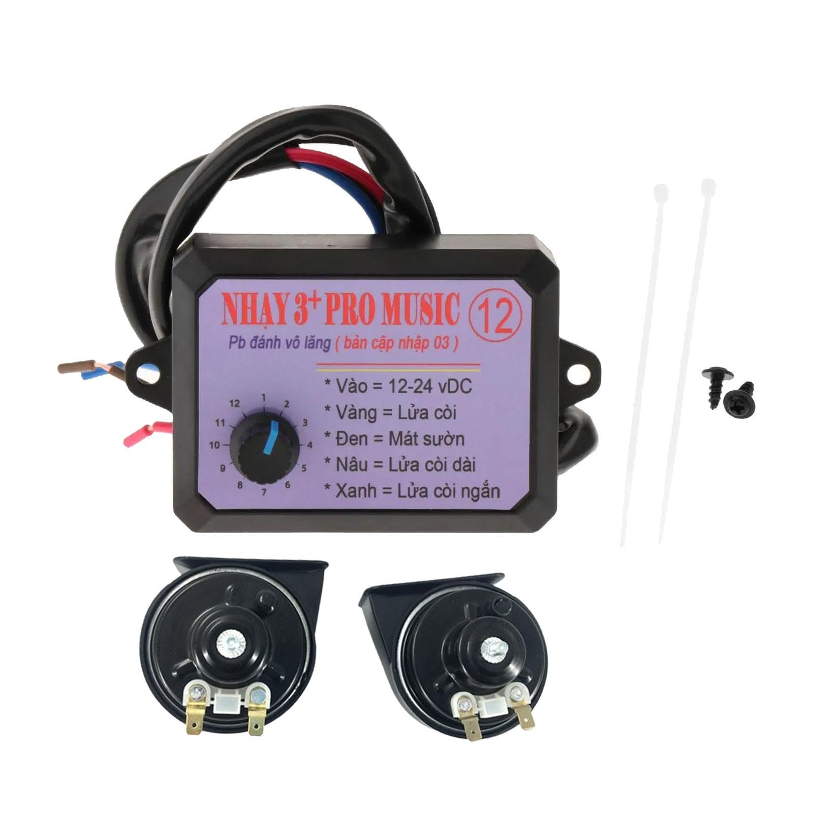 Ronyme 12V Auto Elektrische Controller Set Langlebige Reparaturteile Ersetzen Sie Teile Steuereinheit für Motorräder, 12 Töne von Ronyme