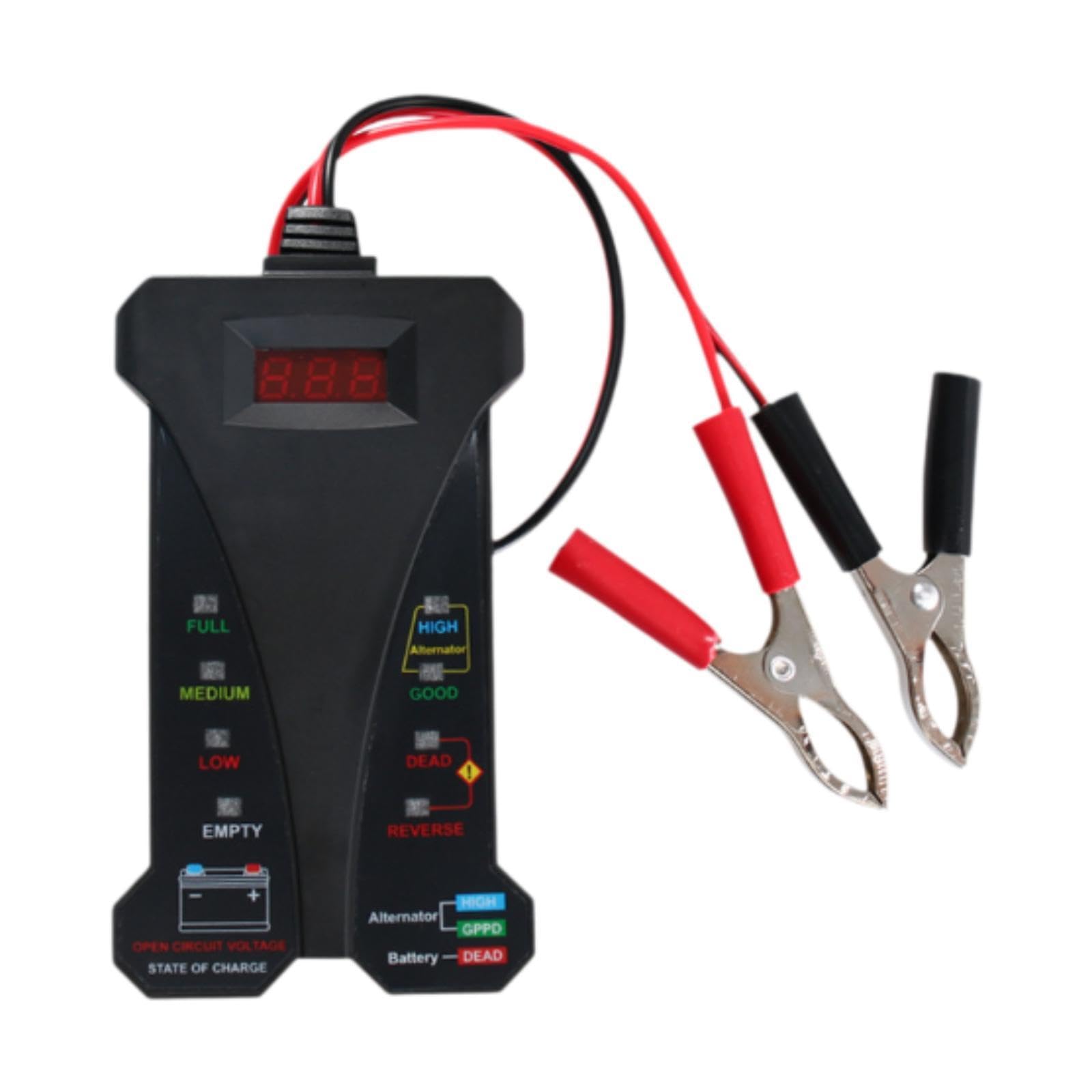 Ronyme 12V Autobatterietester, Batterielasttester, professioneller digitaler Batterietester, Autobatterietester für Auto, Wohnmobil, Motorrad von Ronyme