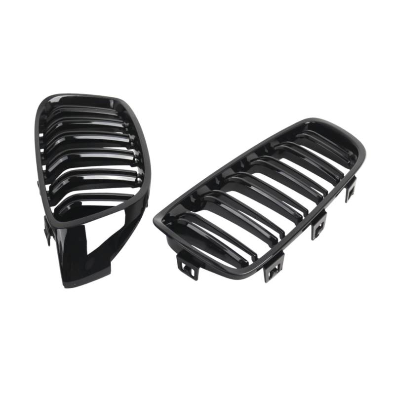 Ronyme 2 stück Front Grill Direkt Ersetzt 51137294818 51137294819 Zubehör Front Haube Doppel Lamellen Gitter Grill von Ronyme